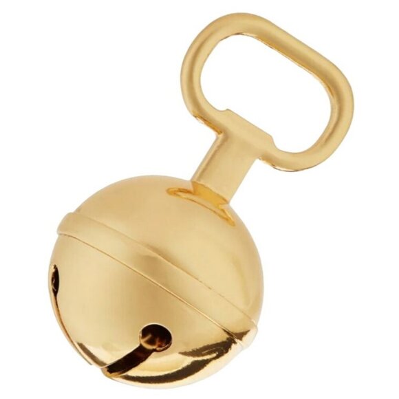 Twine Living Co Jingle Bell Bottle Opener Gold Stocking Stuffer Gift Ornament 3" - Picture 3 of 4